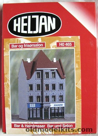 Heljan HO Bar and Hair Dresser / Salon - HO Scale Building, 465 plastic model kit